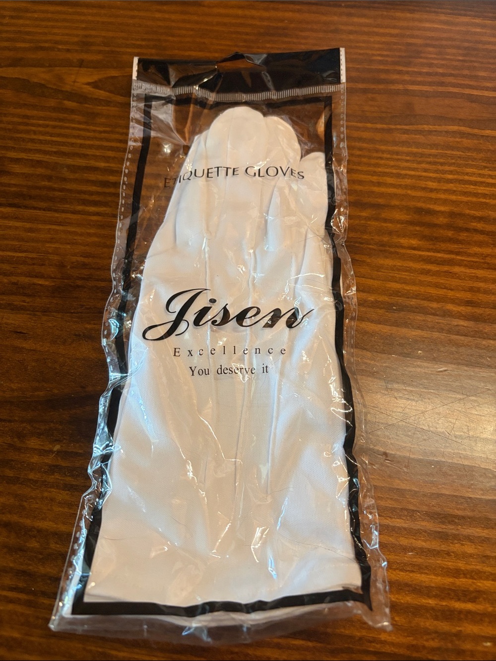 2 JISEN Men Police, Formal Tuxedo, Honor Guard, Parade Nylon, Cotton Gloves 26cm